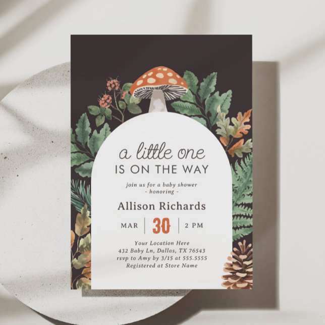 Mushroom Woodland Baby Shower Invitation (Creator Uploaded)