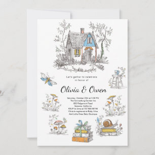 Mushroom Woodland Baby Shower Invitation