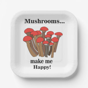 Mushroom Woodland Red Mushrooms Party Paper Plate