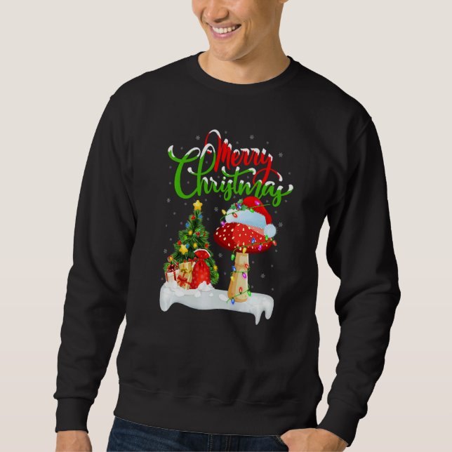 Mushroom  Xmas Decorations Santa Mushroom Christma Sweatshirt (Front)