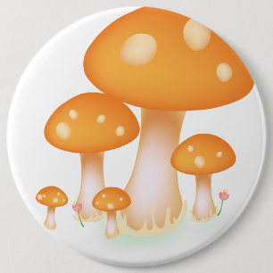Mushrooms 6 Cm Round Badge