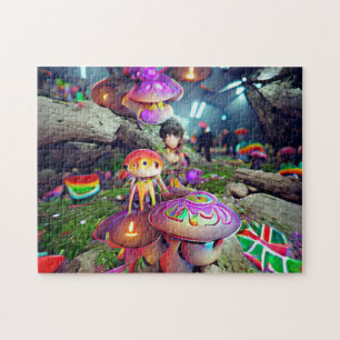 Mushrooms and Fairies Jigsaw Puzzle