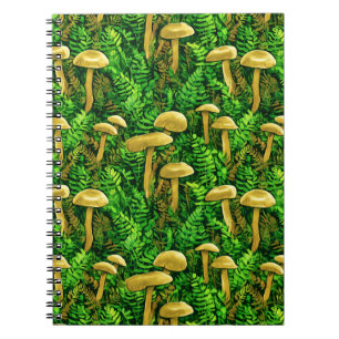 Mushrooms and Ferns on the Forest Floor Notebook