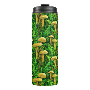Mushrooms and Ferns on the Forest Floor Thermal Tumbler
