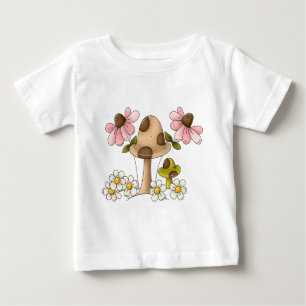 Mushrooms and Flowers Baby T-Shirt