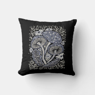 Mushrooms And Whimsigoth Cushion