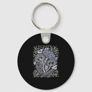 Mushrooms And Whimsigoth Key Ring