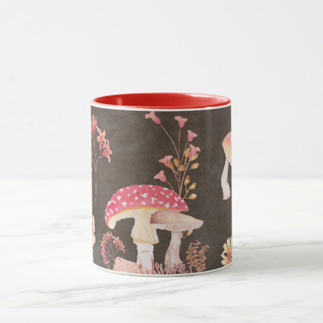 Mushrooms and wild flowers mug (Center)