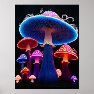 Mushrooms Art Poster