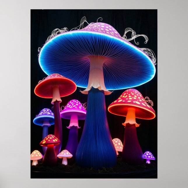 Mushrooms Art Poster (Front)