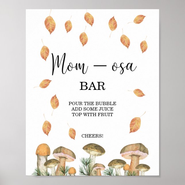 Mushrooms autumn Mon-osa bar Poster (Front)