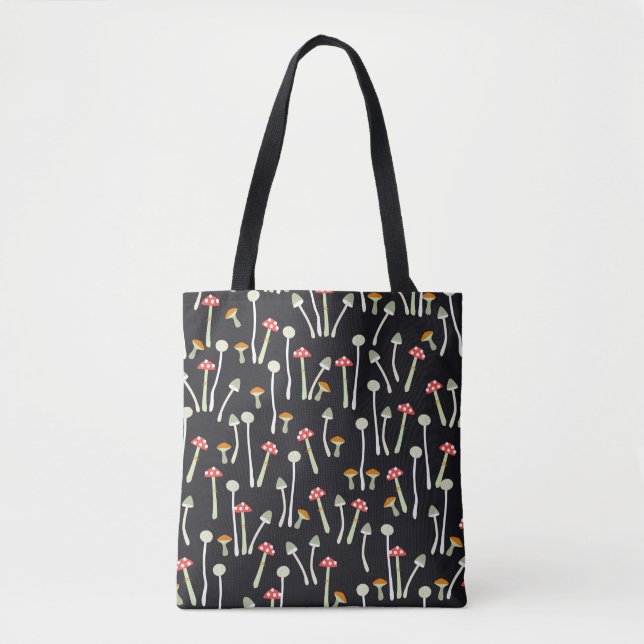 mushrooms,autumn,pattern  tote bag (Front)