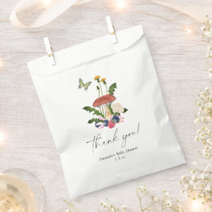 Mushrooms baby shower thank you favour bag