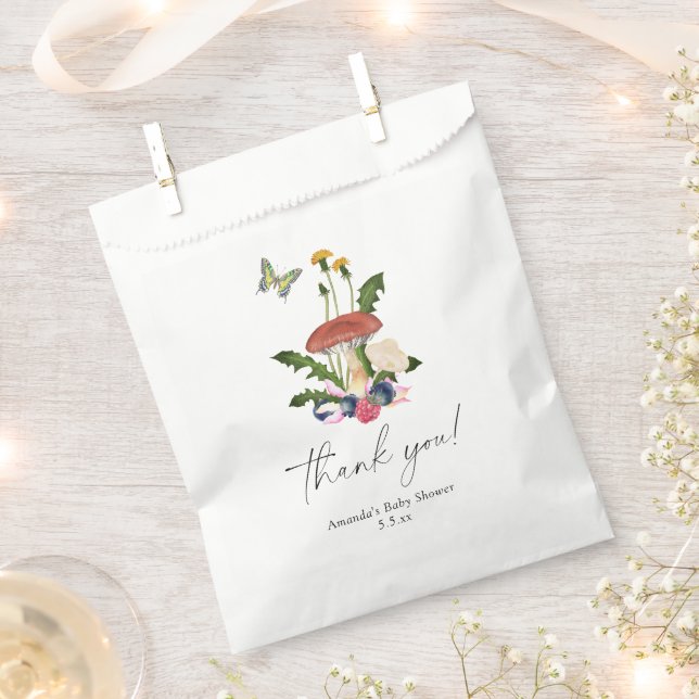 Mushrooms baby shower thank you favour bag (Clipped)