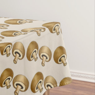 Mushrooms Button Portabella Fungi Pizza Toppings Tablecloth