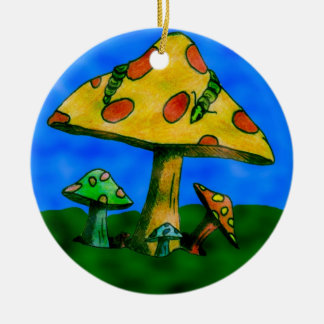 Mushrooms Ceramic Tree Decoration