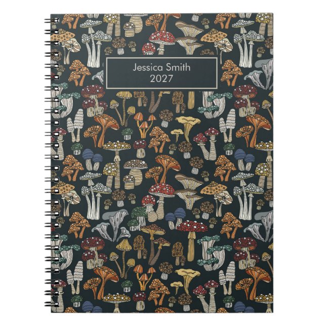 Mushrooms Cottagecore aesthetic Notebook (Front)