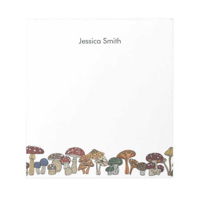 Mushrooms Cottagecore aesthetic Notepad (Front)