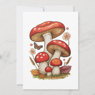 Mushrooms Cottagecore Sublimation Goblincore Invitation