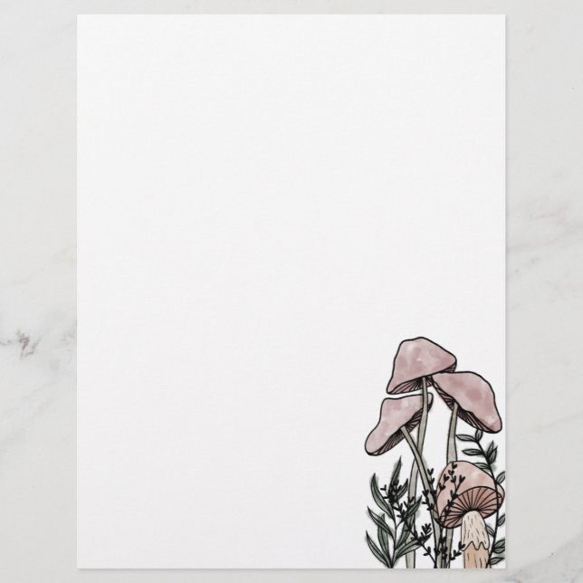 Mushrooms  custom letterhead (Front)