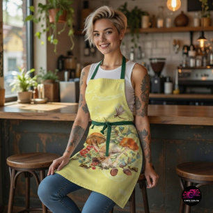 Mushrooms, Dragonflies, Moths & Snails Apron