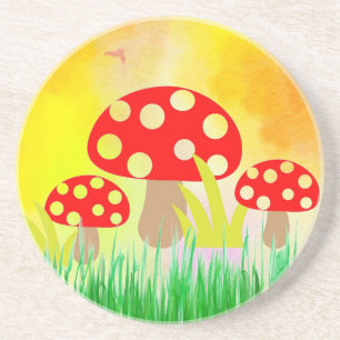 Mushrooms Drink Coaster