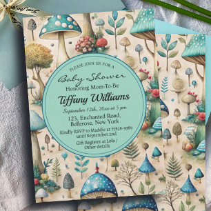 Mushrooms Fairyland Baby Shower Invitation
