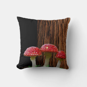 Mushrooms, Ferns and Tree Cushion