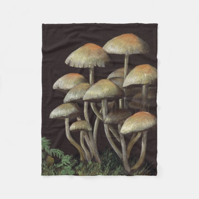 Mushrooms Fleece Blanket (Front)