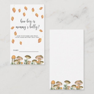 Mushrooms flora - how big is mummy's belly enclosure card