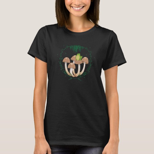 Mushrooms Frog Forestcore Farmcore  2 T-Shirt (Front)