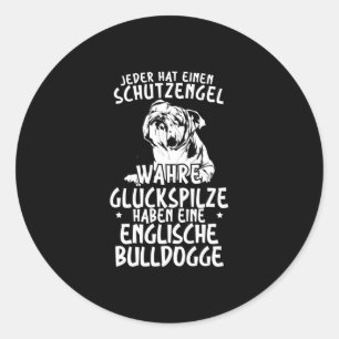 Mushrooms Have An English Bulldog  Classic Round Sticker