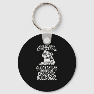 Mushrooms Have An English Bulldog  Key Ring