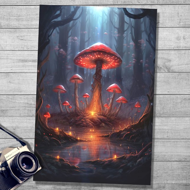 Mushrooms in Forest 1 Decoupage Paper (Creator Uploaded)