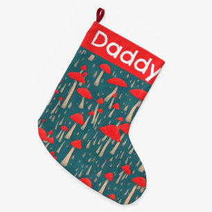 Mushrooms Large Christmas Stocking