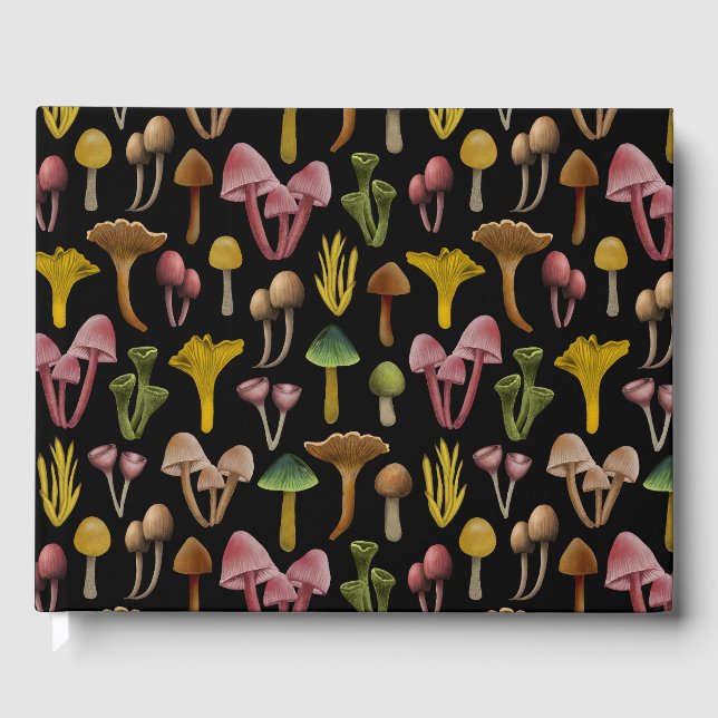 Mushrooms, Lichen & Colourful Fungi Guest Book (Front)