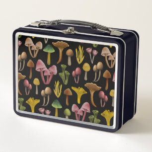 Mushrooms, Lichen & Colourful Fungi Metal Lunch Box