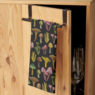 Mushrooms, Lichen & Colourful Fungi Tea Towel