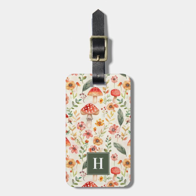 Mushrooms Luggage Tags (Front Vertical)
