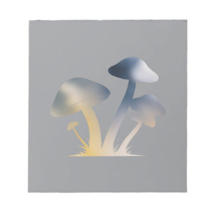 Mushrooms Nature Environment Life Silhouette Style Notepad