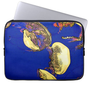 Mushrooms of the Sea - Jellyfish Laptop Sleeve