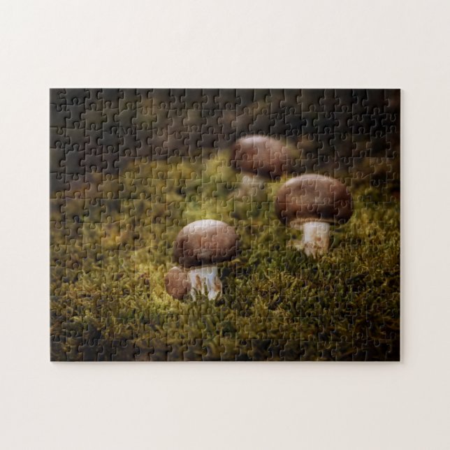 Mushrooms on moss jigsaw puzzle (Horizontal)