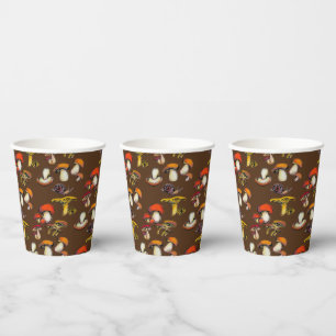 Mushrooms Paper Cups