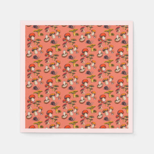 Mushrooms Paper Cups Napkin