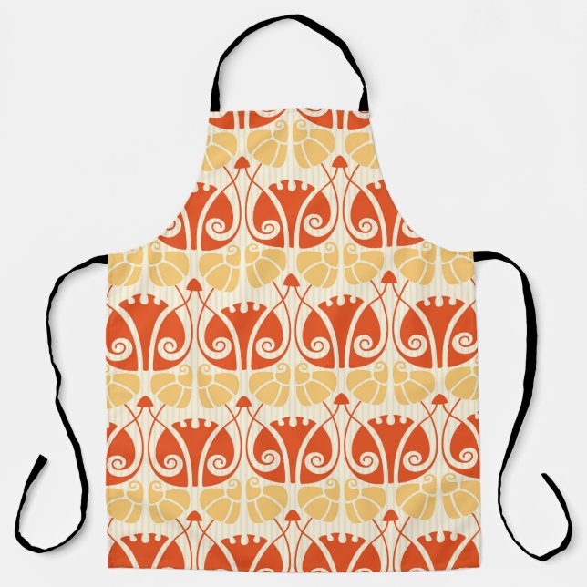 mushrooms pattern in modern style apron (Front)