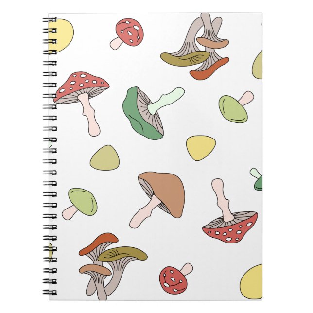 Mushrooms Pattern Notebook (Front)