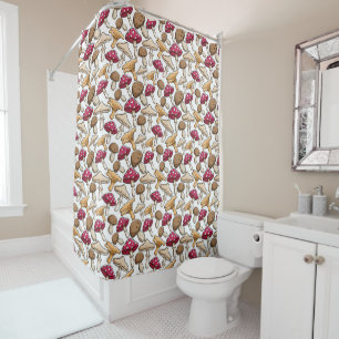 Mushrooms Pattern shower curtain