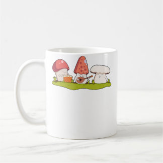 Mushrooms Playing Music - Botanist Flowers Nature  Coffee Mug