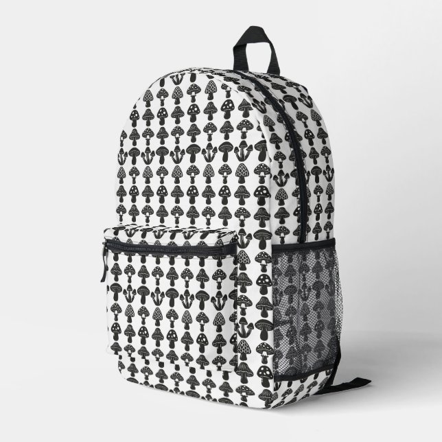 Mushrooms Printed Backpack (Back Corner Right)