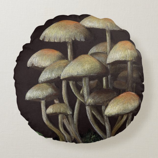 Mushrooms Round Cushion (Front)
